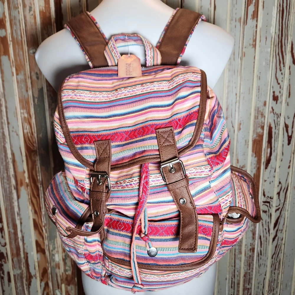 Mudd Backpack Southwest NWT Snap Closure - Picture 1 of 15